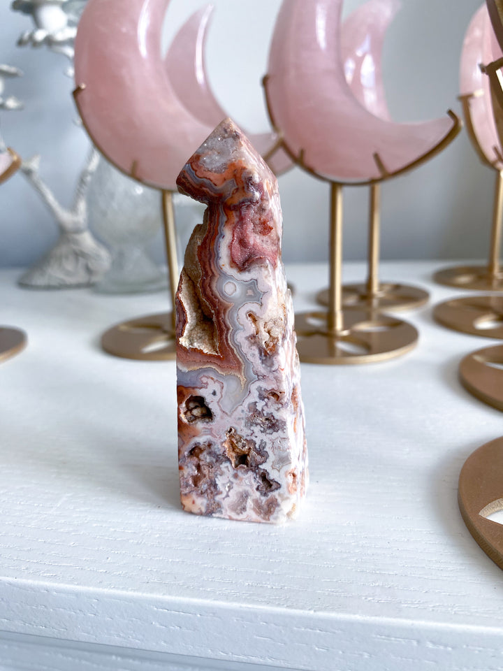 Pink Crazy Lace Agate Tower #2