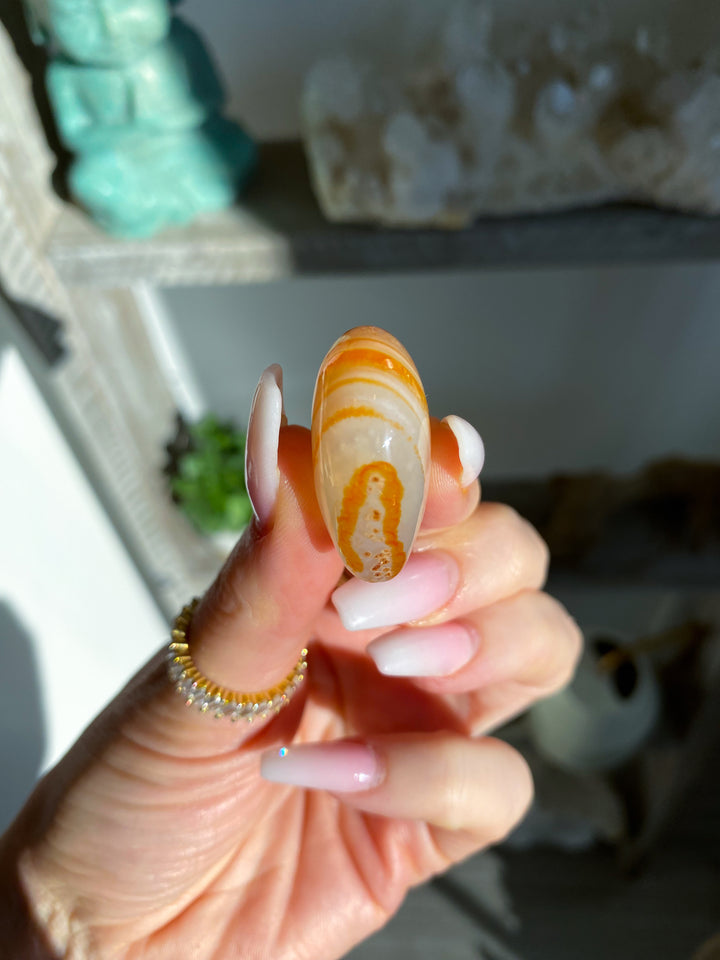 Light Orange Carnelian Mini Heart