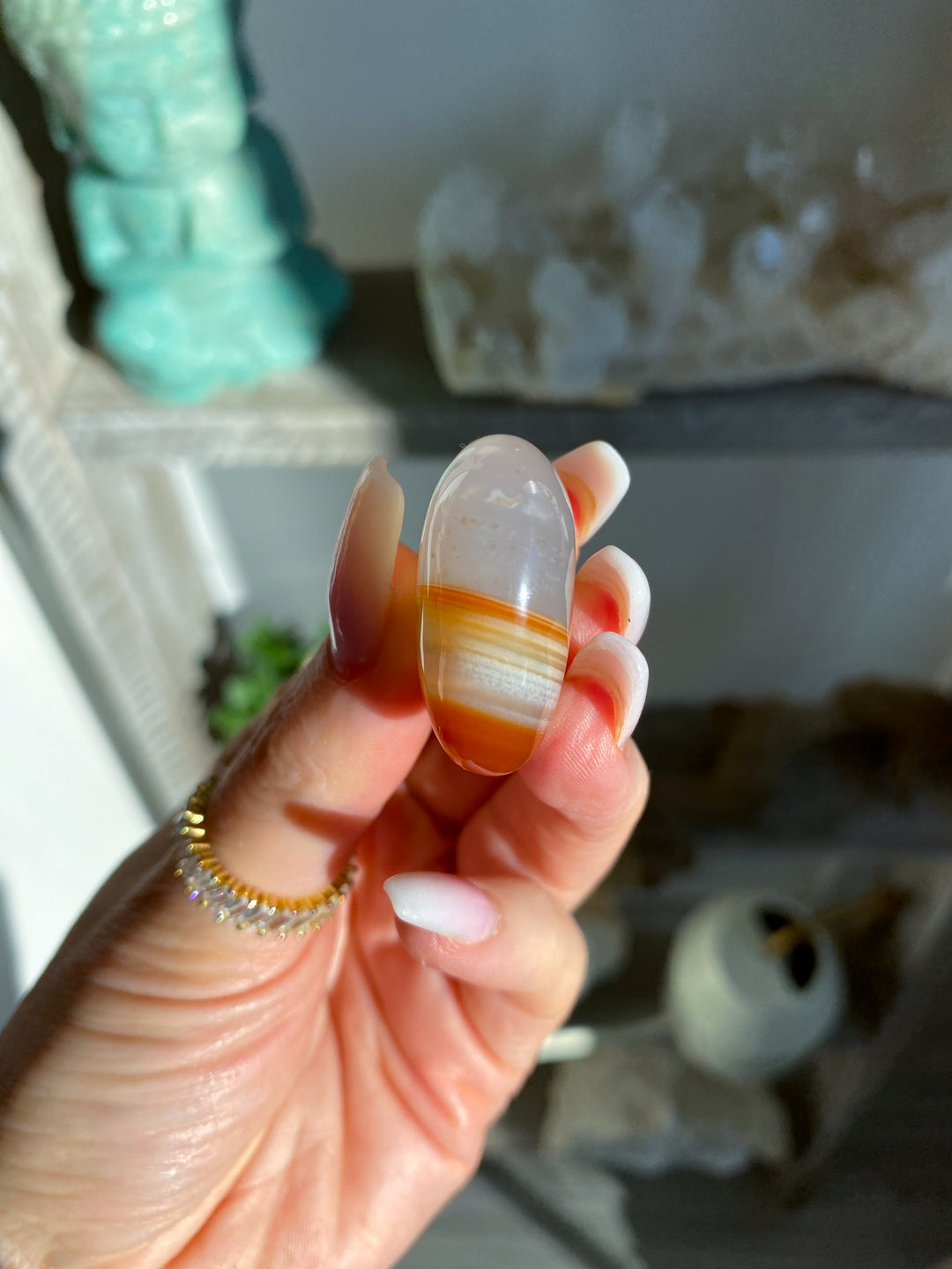 Light Orange Carnelian Mini Heart