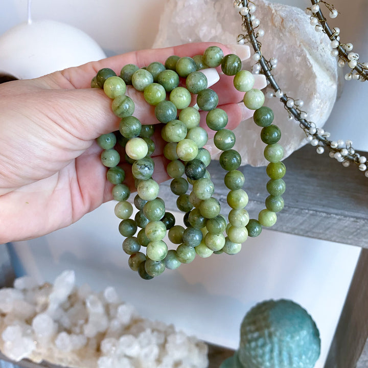 Green Jade 8mm Bracelet