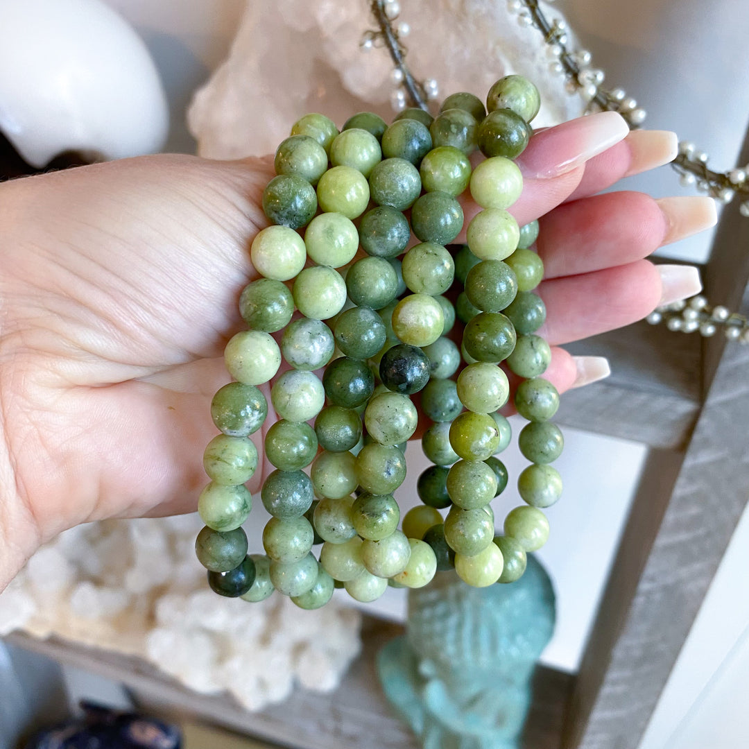 Green Jade 8mm Bracelet