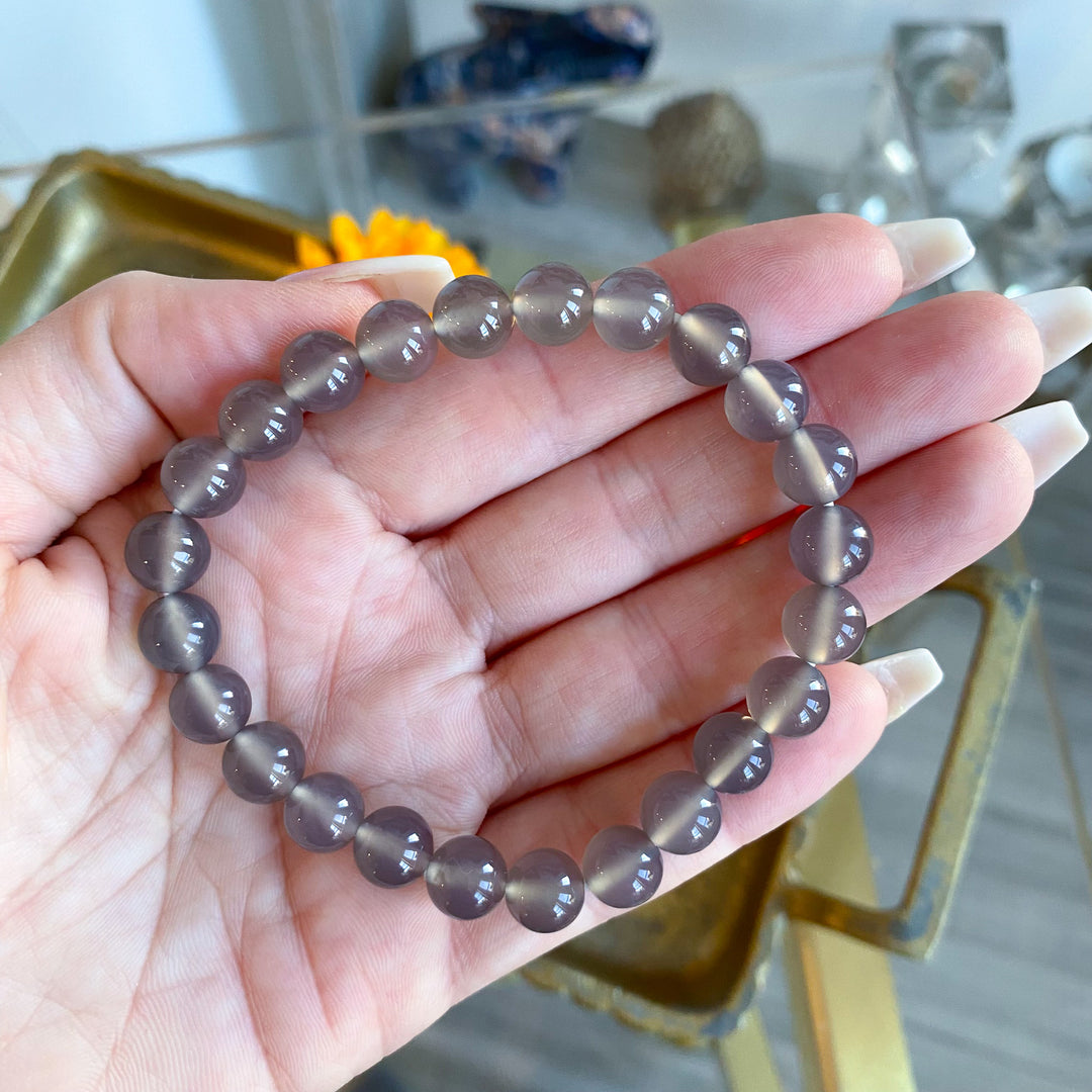 Gray Agate 8mm Bracelet