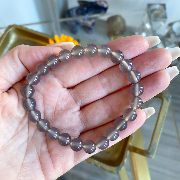 Gray Agate 8mm Bracelet