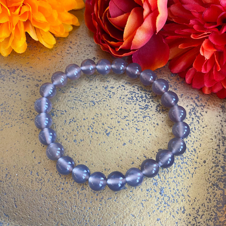 Gray Agate 8mm Bracelet