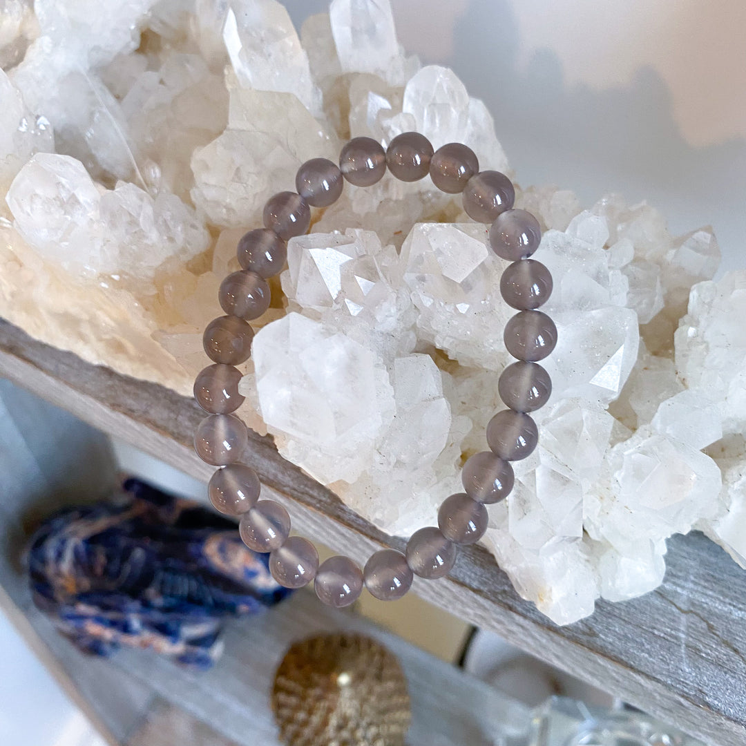 Gray Agate 8mm Bracelet