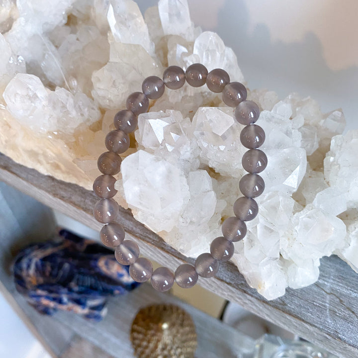 Gray Agate 8mm Bracelet