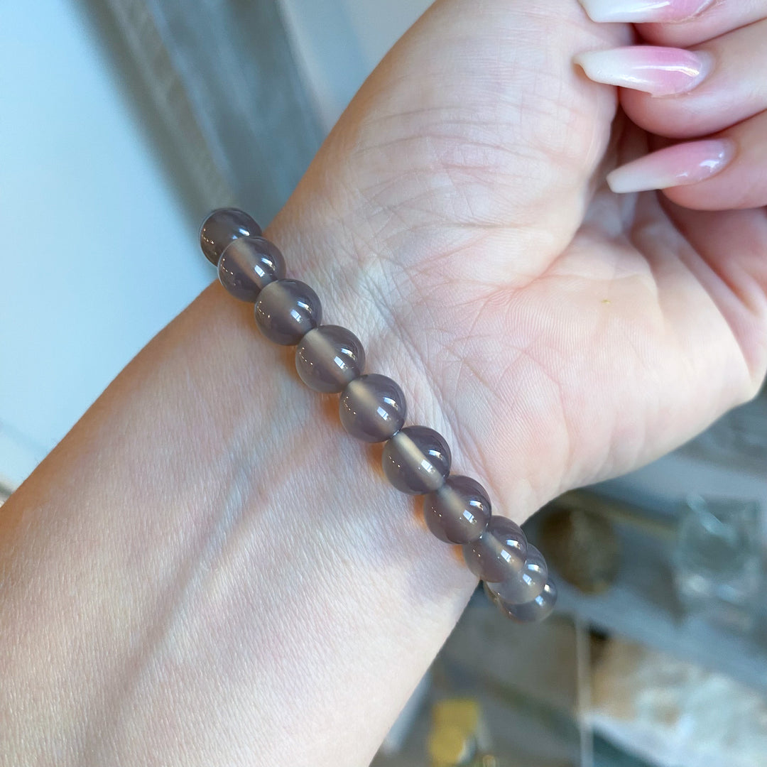 Gray Agate 8mm Bracelet