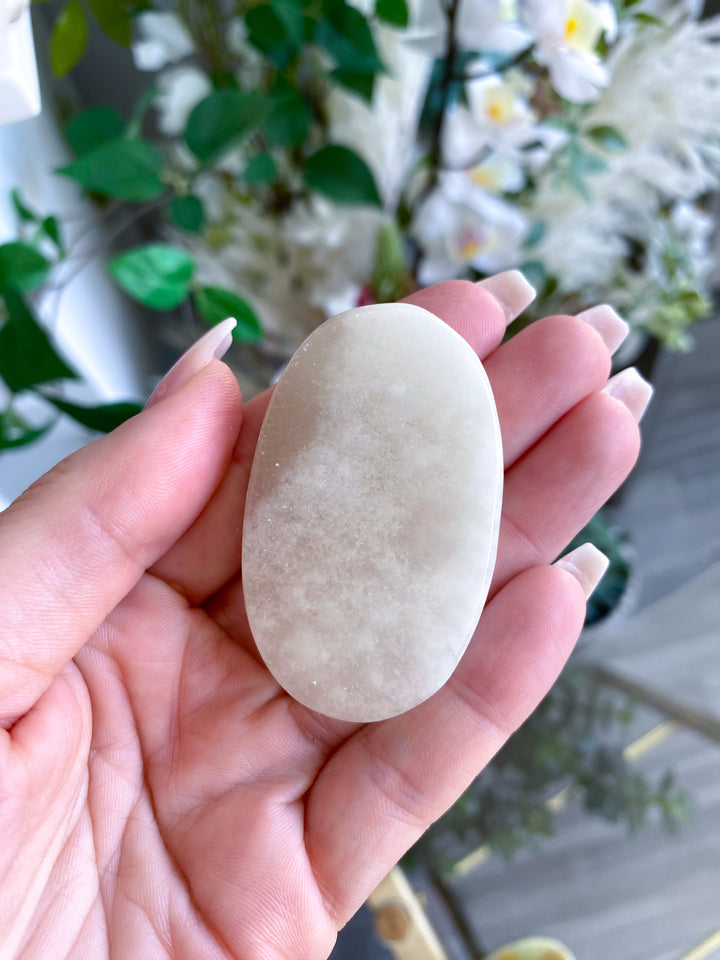 Pale Green Onyx Worry Stone #1