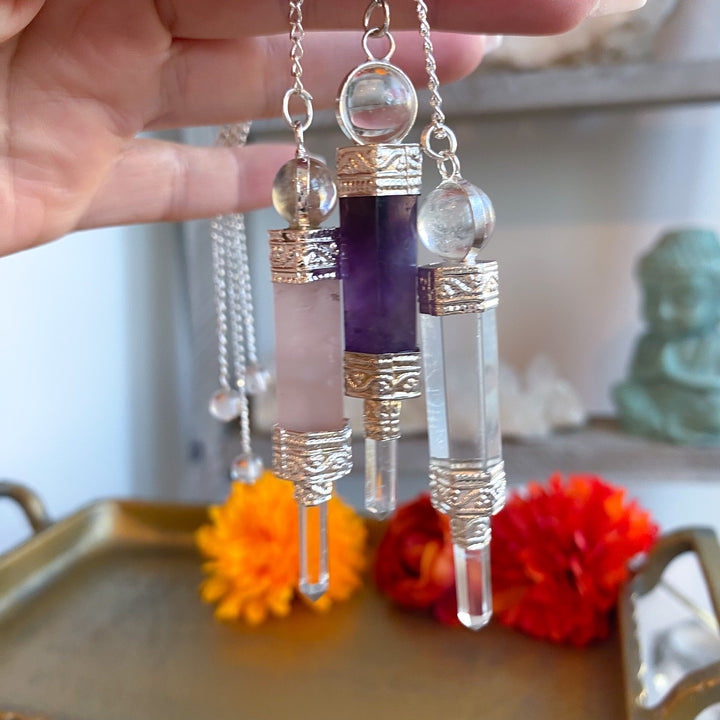 Handmade Crystal Pendulum - Choose Your Stone
