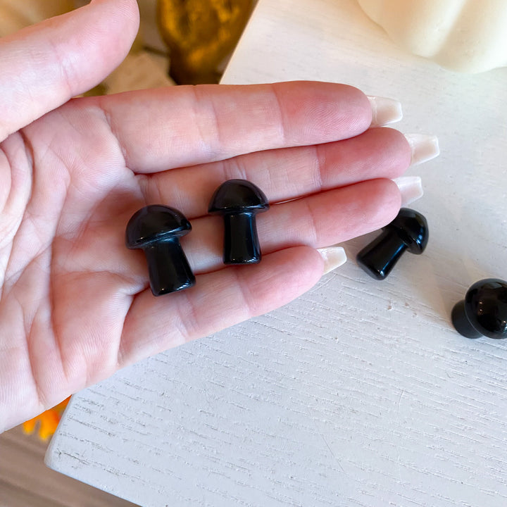 Black Obsidian Mini Mushroom