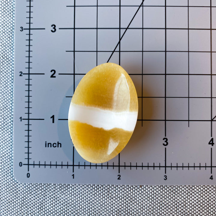 Large Orange Calcite Worry Stone