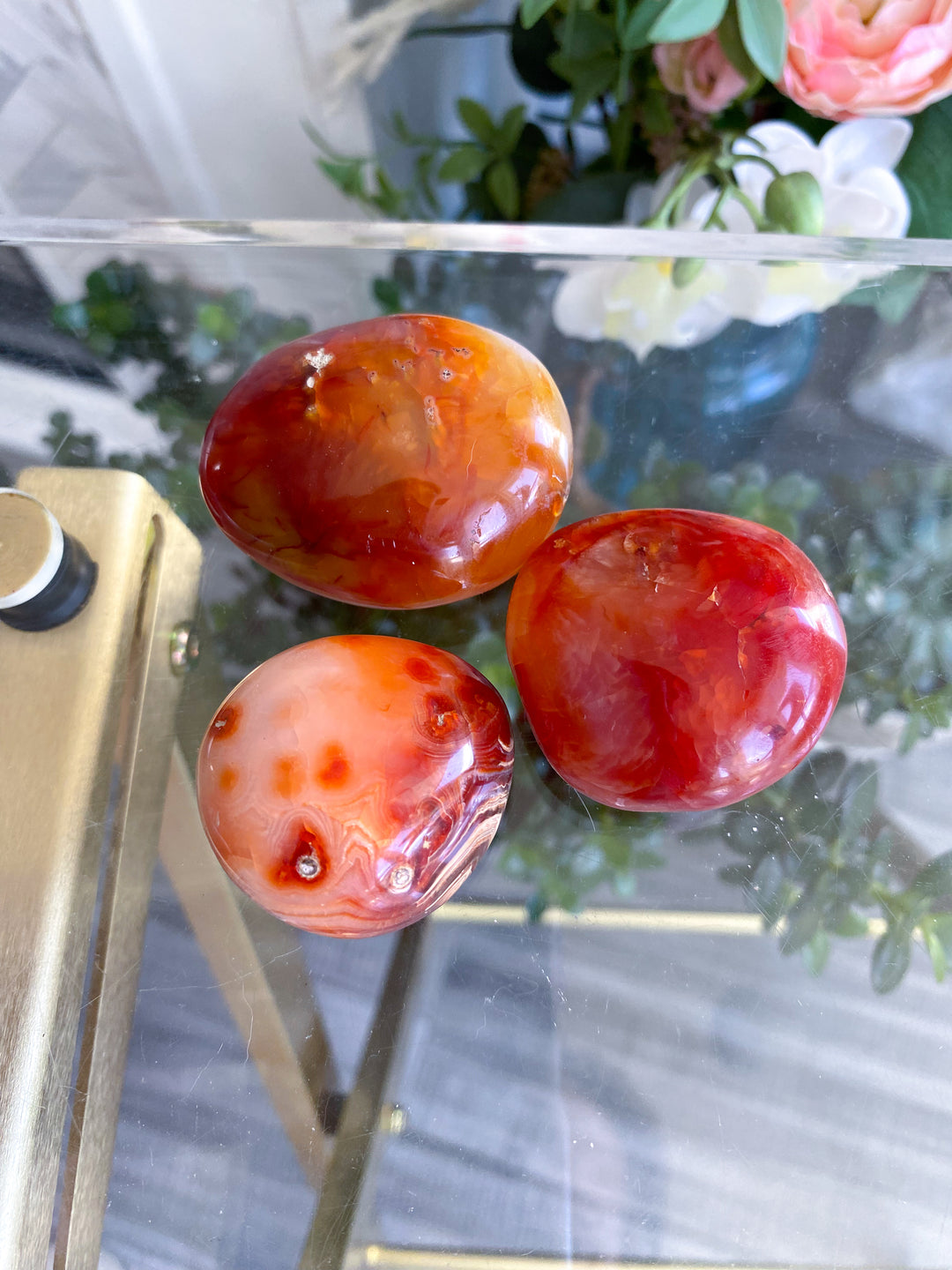 Carnelian Pebble Palm