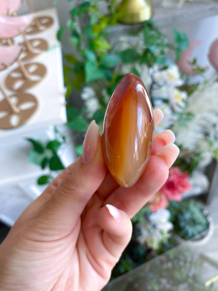 Imperfect Carnelian Palm Stone #1