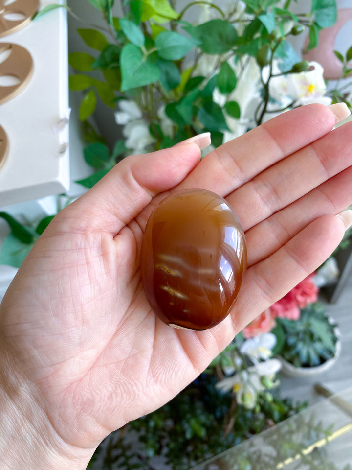 Imperfect Carnelian Palm Stone #1