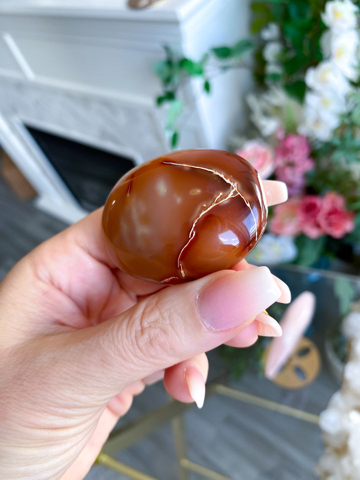 Imperfect Carnelian Palm Stone #1