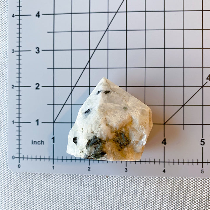 White Moonstone Top Polish Point 