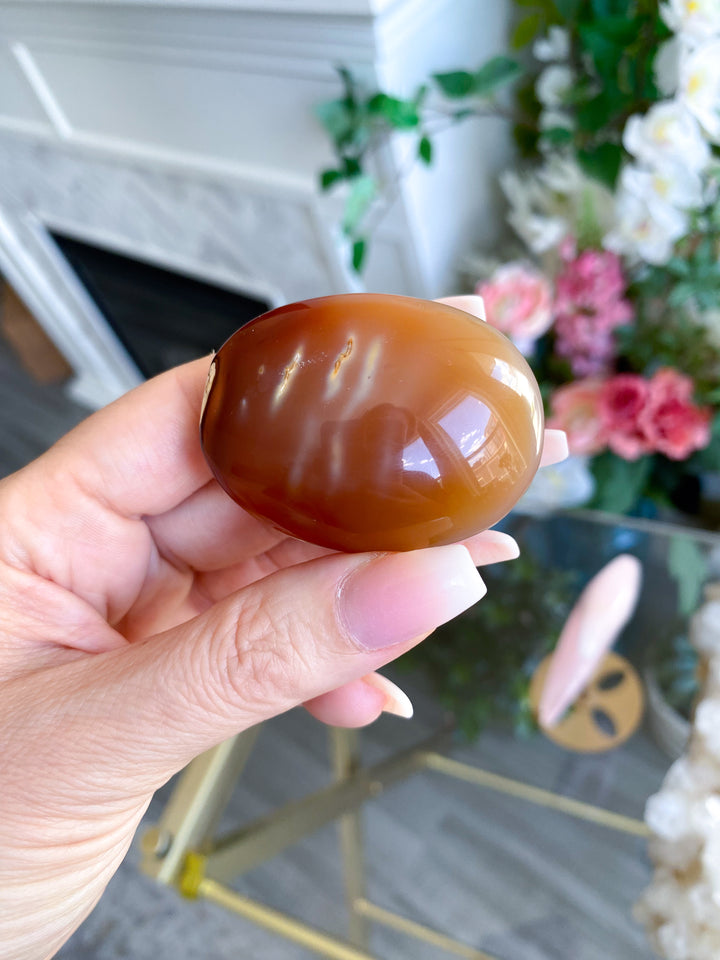 Imperfect Carnelian Palm Stone #1