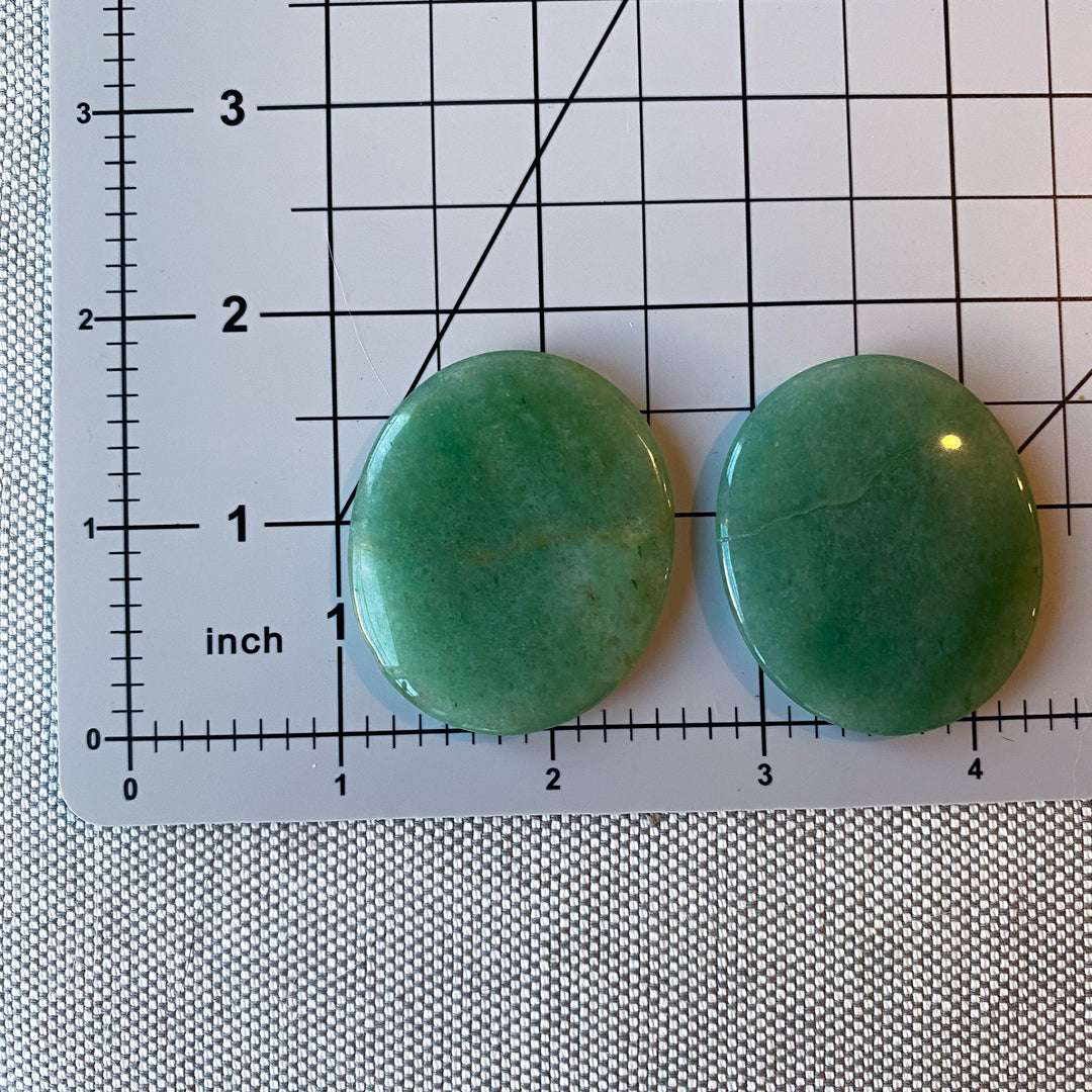 Flat Green Aventurine Palm Stone