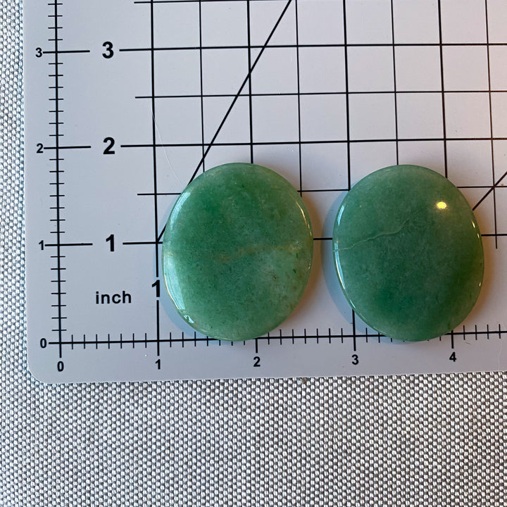 Flat Green Aventurine Palm Stone