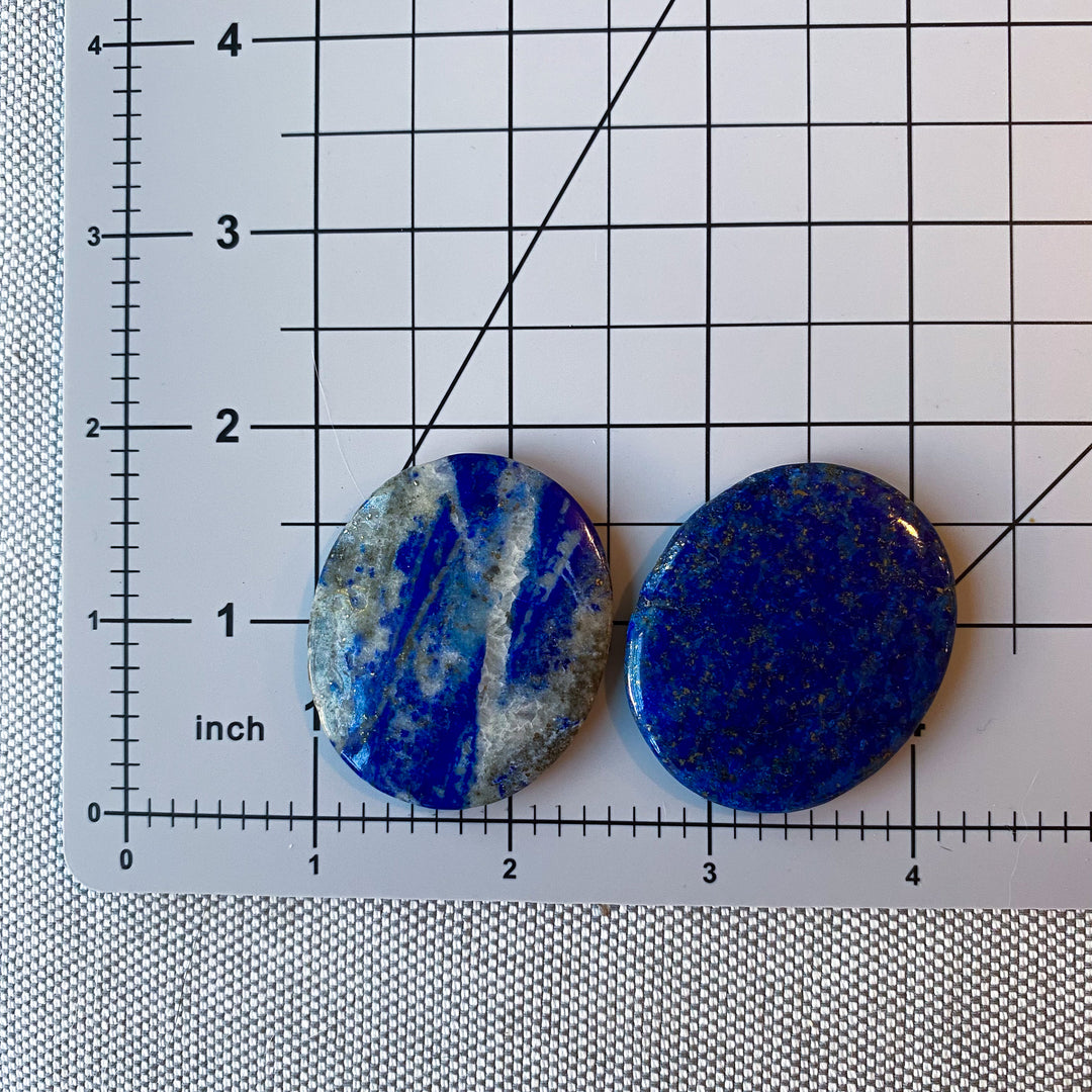 Flat Lapis Lazuli Palm Stone - Choose Your Piece
