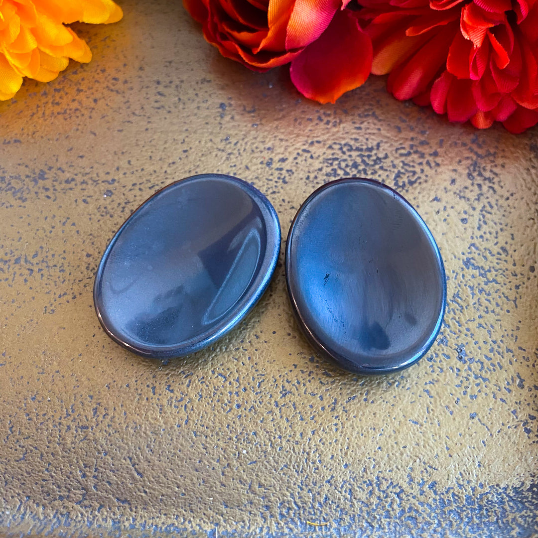 Shiny Hematite Worry Stone