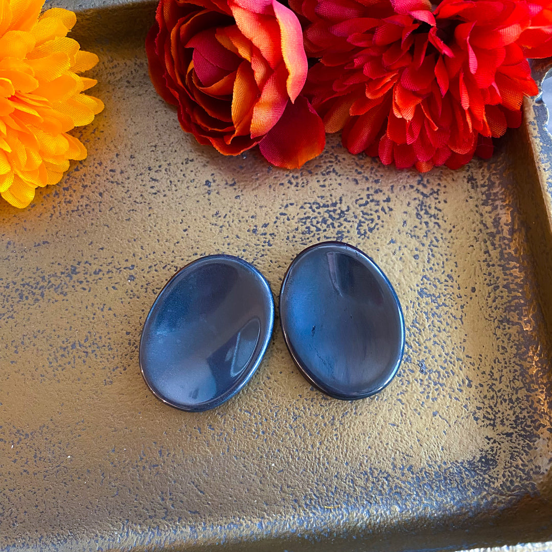 Shiny Hematite Worry Stone