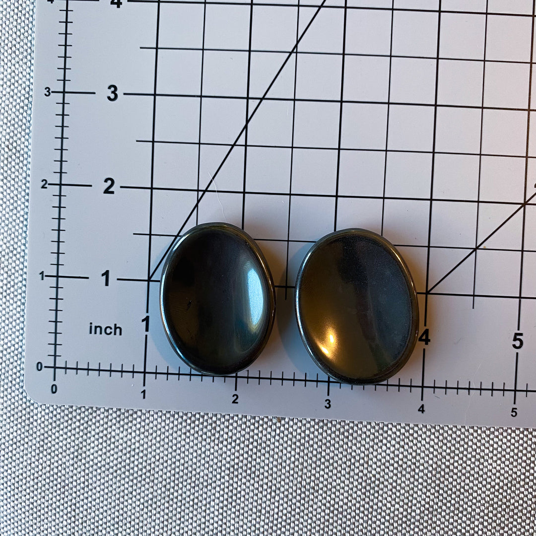 Shiny Hematite Worry Stone