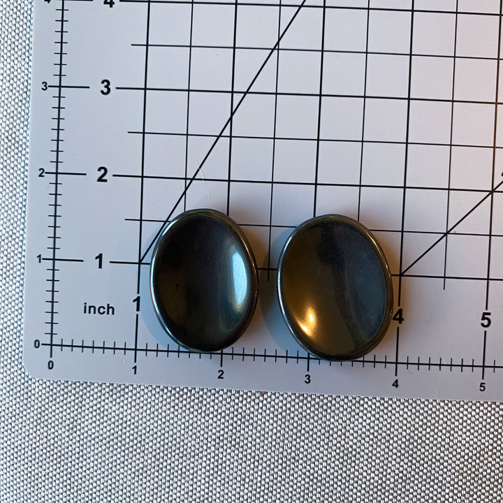 Shiny Hematite Worry Stone