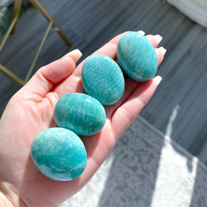 Blue-Green Amazonite Pebble