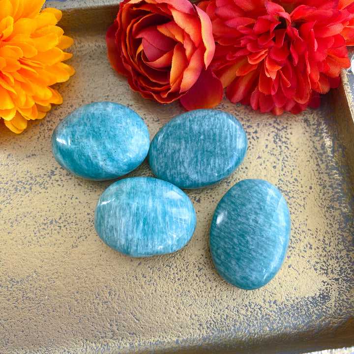 Blue-Green Amazonite Pebble