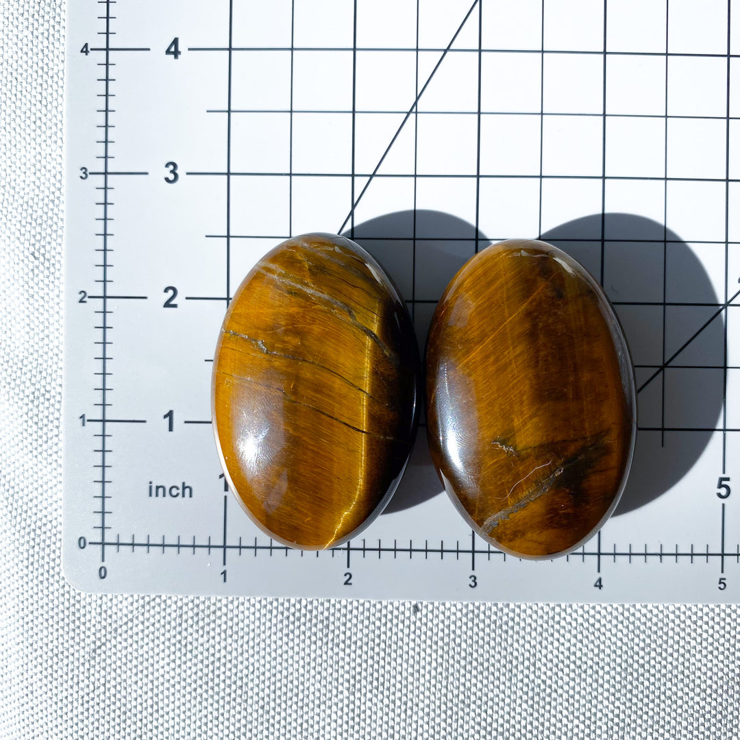 Golden Tiger Eye Palm Stone