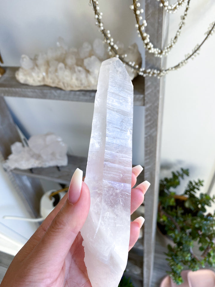 7" Lemurian Star Seed Quartz Wand