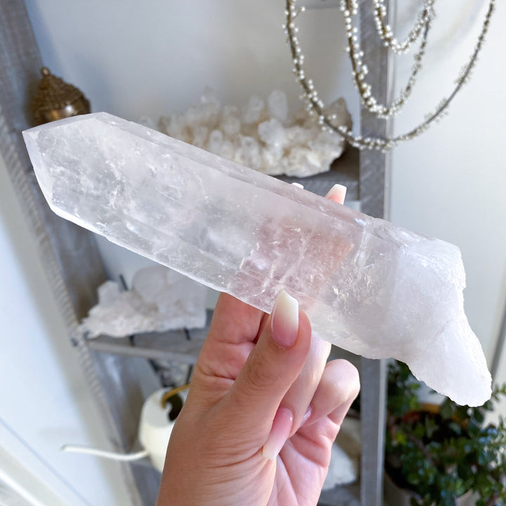 7" Lemurian Star Seed Quartz Wand