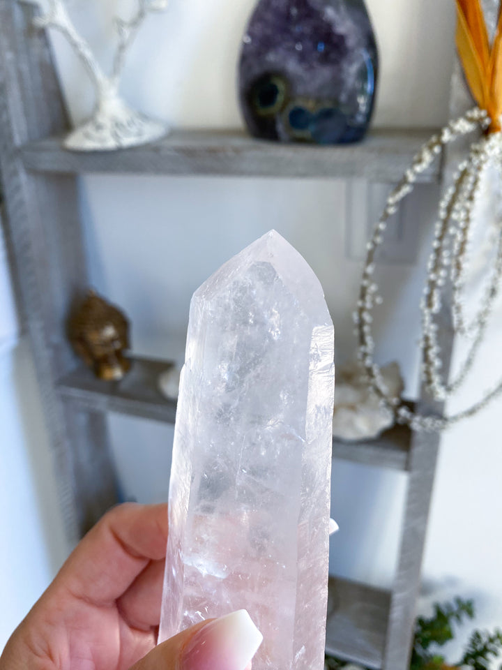 7" Lemurian Star Seed Quartz Wand