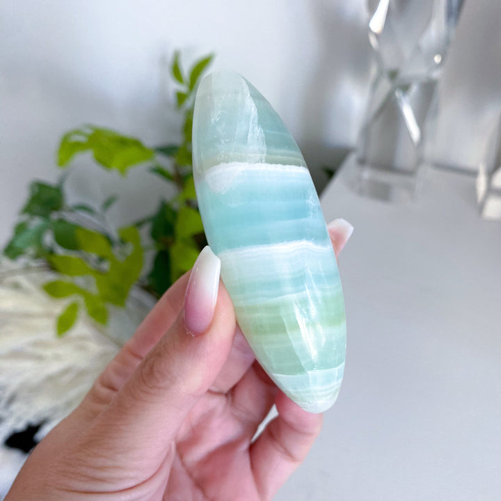 Pistachio Green Calcite Shiva