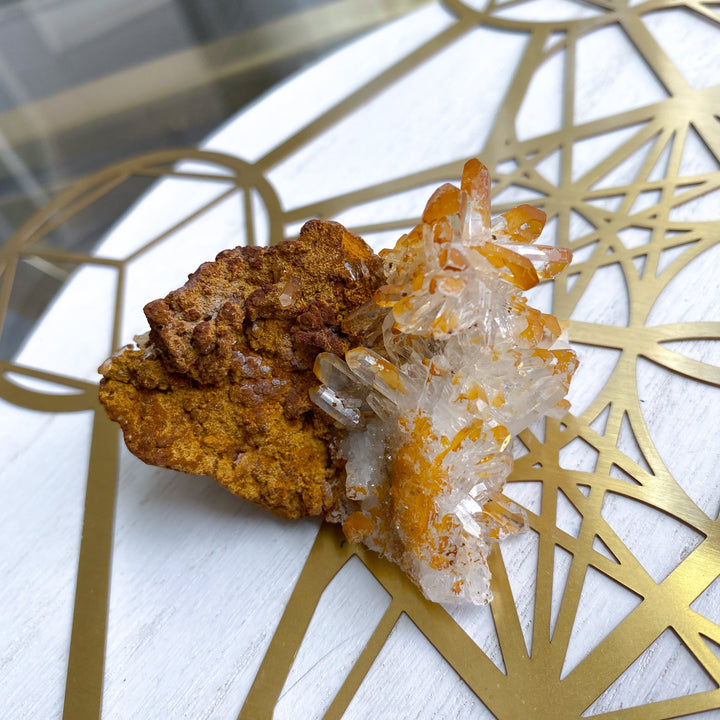 Iron Coated Quartz on a Matrix