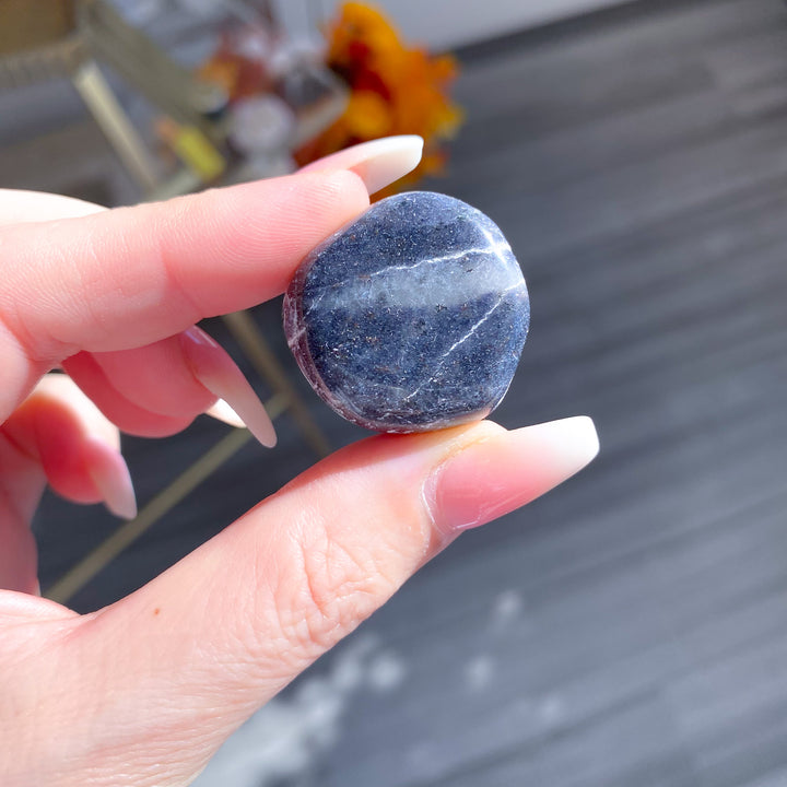 Iolite Tumble with Quartz Streak 