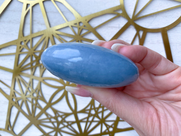 Angelite Palm Stone