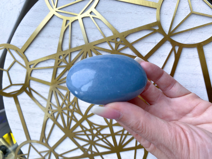 Angelite Palm Stone