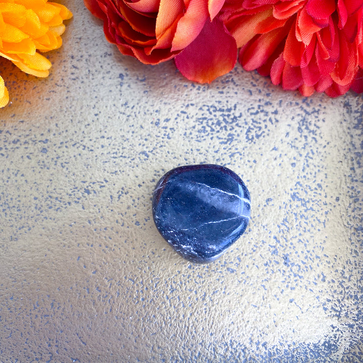 Iolite Tumble with Quartz Streak 