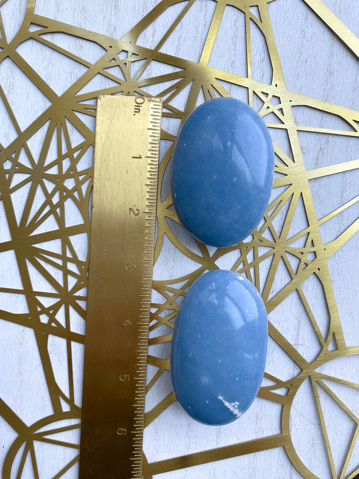 Angelite Palm Stone