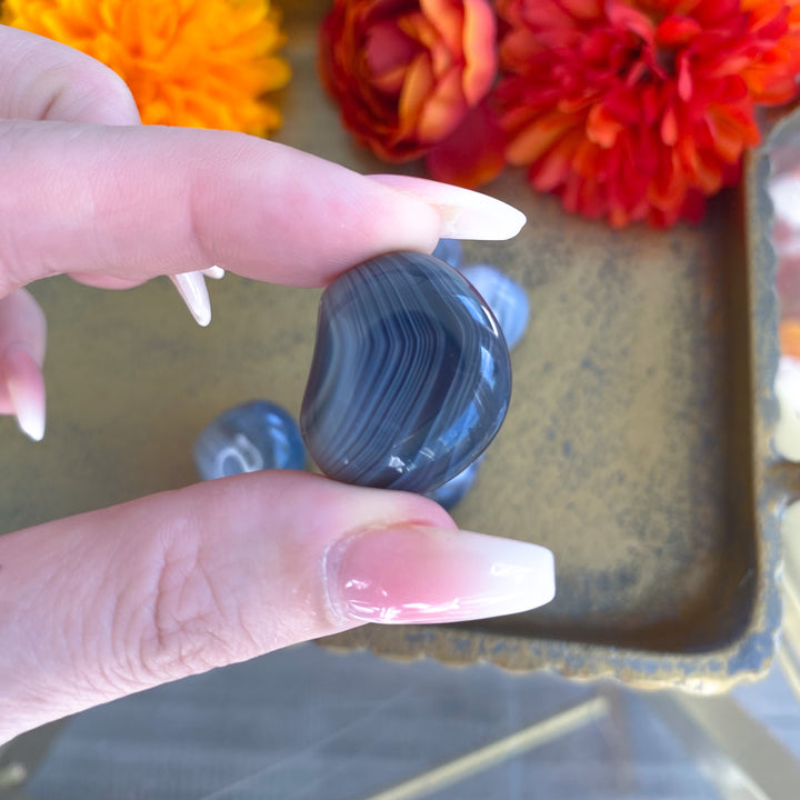 Gray Banded Agate Tumble