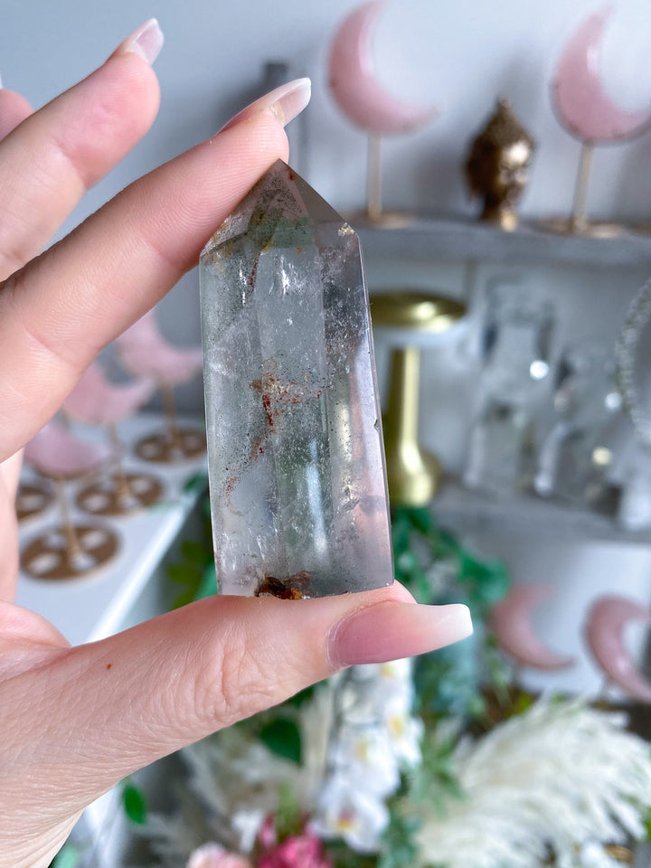 Chipped Tip Inclusion Natural Citrine Tower 
