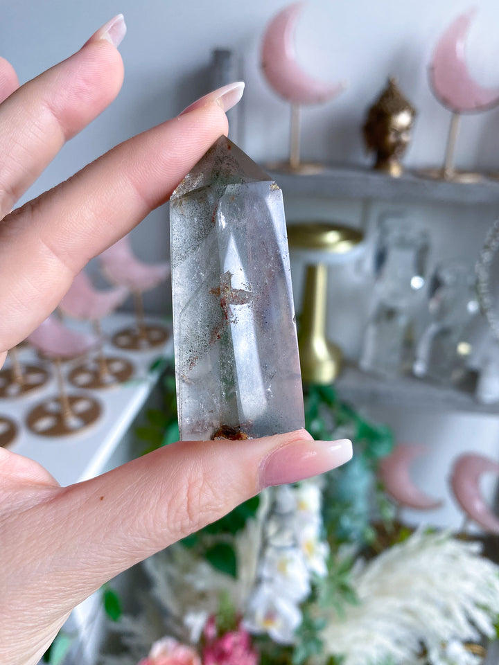 Chipped Tip Inclusion Natural Citrine Tower 