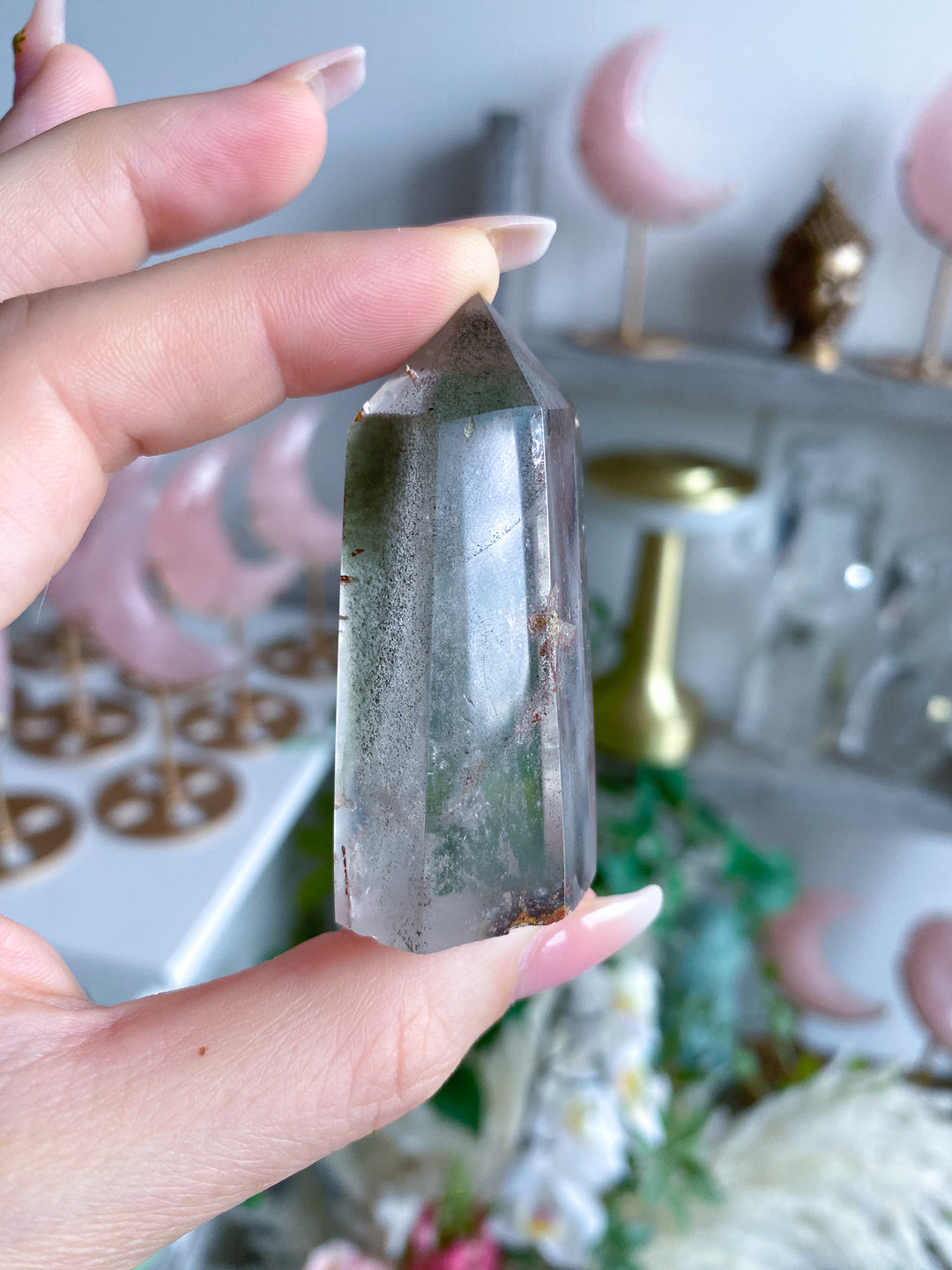 Chipped Tip Inclusion Natural Citrine Tower 