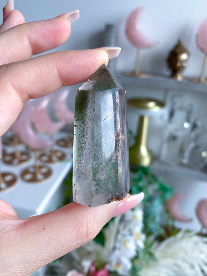 Chipped Tip Inclusion Natural Citrine Tower 