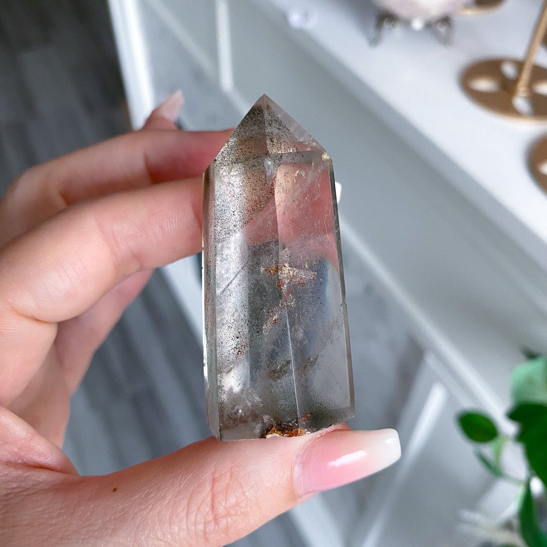 Chipped Tip Inclusion Natural Citrine Tower 