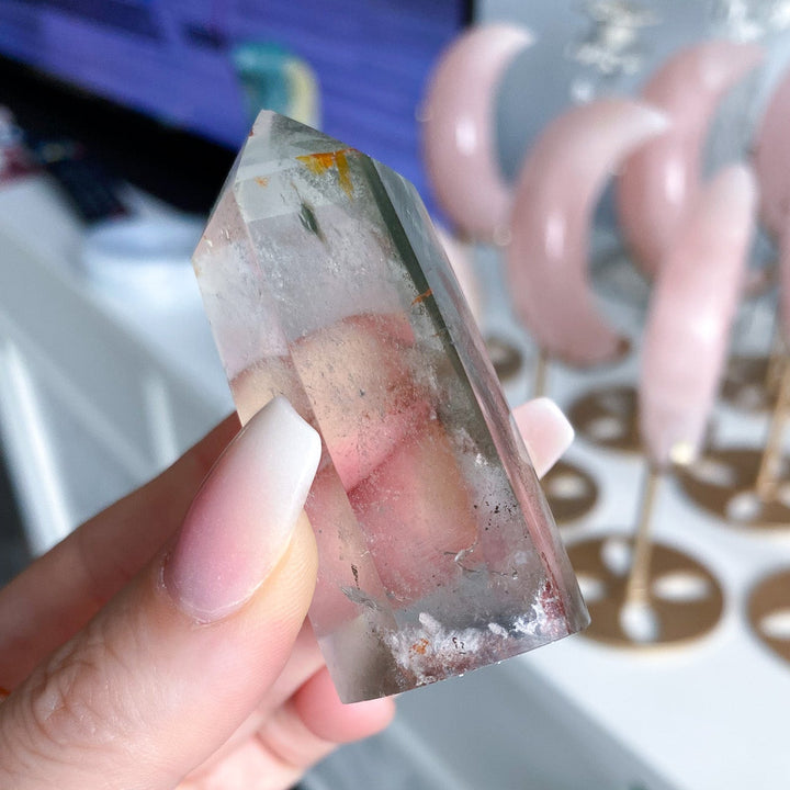 Chipped Tip Inclusion Natural Citrine Tower 