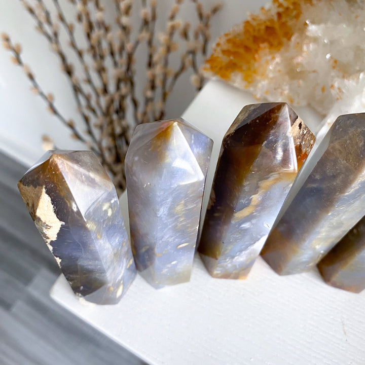 Purple Chalcedony Tower 4"