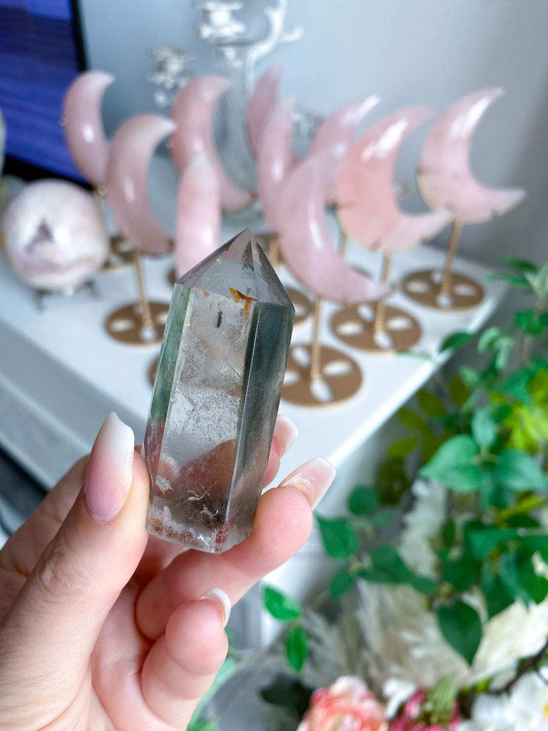 Chipped Tip Inclusion Natural Citrine Tower 